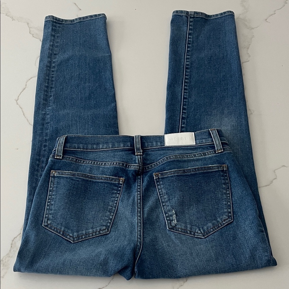 PISTOLA Monroe High Rise Cigarette Jeans in Blue - Picture 12 of 13